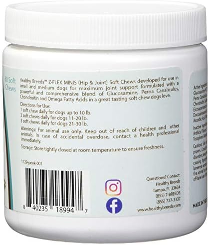 Healthy Breeds Peekapoo Z-Flex Minis Hip and Joint Support Soft Chews 60 Count - Image 2