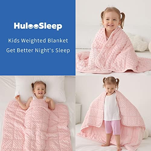 Kids Weighted Blanket Twin 5lbs (36"×48",Pink) Breathable Soft Minky Weighted Throw Blanket for All Season,Heavy Blanket with Premium Glass Beads - Image 5
