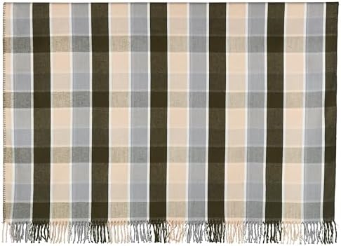 Arus Acrylic Highlands Collection Queen Throw Blanket Green Plaid, 60x80 - Image 4