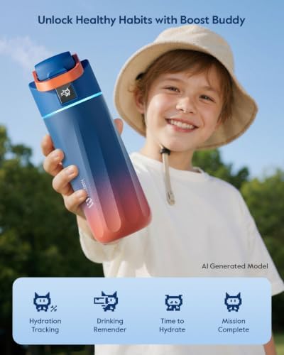 WATERH BOOST Kids Smart Water Bottle with Reminder & Tracker, 16oz - Image 2