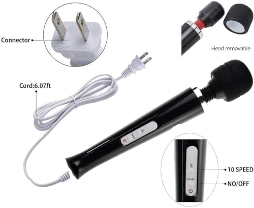 Vibrating Massager Big Tool Deep Tissue Full Body Massager for Muscle Relief Back Neck Hand Foot Leg Arm Massage Powerful Handheld Tool for Women Muti Speeds - Image 3