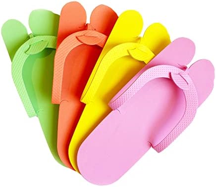 12 Pairs Eva Disposable Pedicure Slippers Anti-Slip Party Pack ZMOI Collection by ZMOI