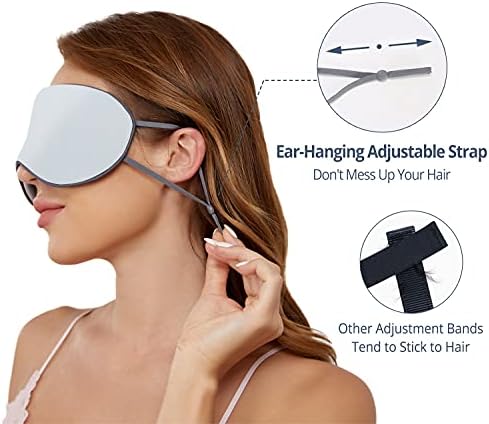 Sleeping Mask 2 Pack, Warm, Cool Double-Sided Use of Sleep Mask, Super Soft Blindfold with Adjustable Strap, Block Out Light, Comfort Sleep Eye Mask for Travel Meditation Nap - Image 4