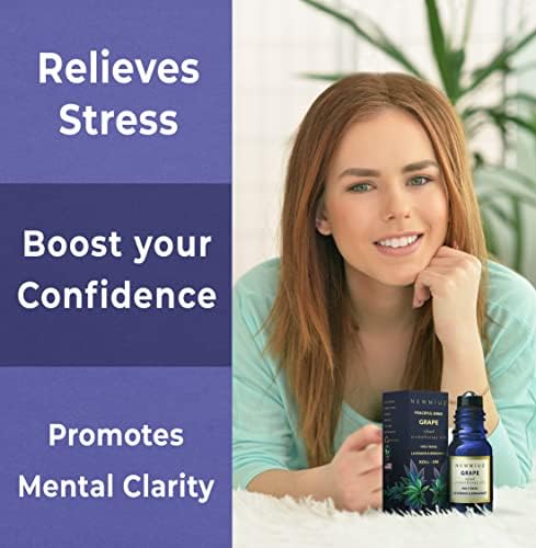 Calming Roll On Essential Oil Blend Anti Stress Roller Lavender Bergamot Holy Basil Destress Relief Gifts for Women Perfect Stocking Stuffers NEW MIUZ - Image 3