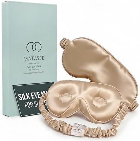 MATASSE 100% Mulberry Silk Sleep Mask, Champagne by MATASSESilkyourlife