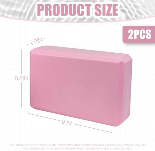 Septo 2 Pcs Yoga Blocks, 9x6x3 Inch Foam Blocks for Pilates - Image 2