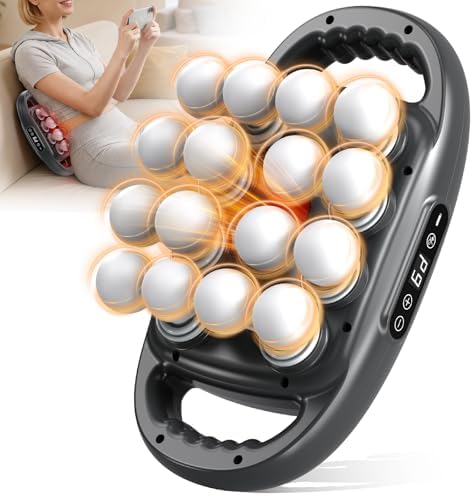 Back Massager Pain Relief,16 Head Massage Gun Deep Tissue,Percussion Massager with 9 Modes & 9 Intensities,Noise-Free,for Shoulders,Legs,Foot,Neck Massager,Massage Tool by ZIIRCEH