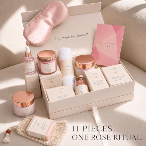 Luxury Rose Spa Gift Set for Women, 11-Piece Birthday & Mother’s Day - Image 2