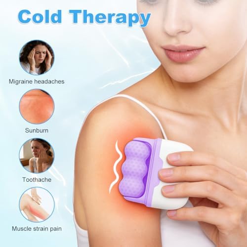 Ice Roller for Face, Eye, Skin Care Tool for Whole Body, Revitalizes Skin Firm & Puffiness Relief, Gift for Women (Purple) - Image 3