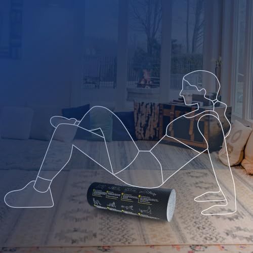 Foam Roller with Printed Exercises, 17.7'' x 6'' Lightweight EPE/PE - Image 5