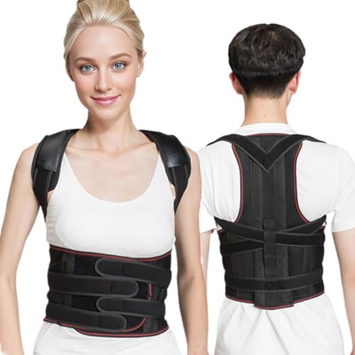 Posture Corrector for Men and Women,Back Brace and Neck Stretcher for Scoliosis and Poor Posture in Teens,Breathable Mesh Back Support Belt,Back Straightener(Medium) by Malloraned