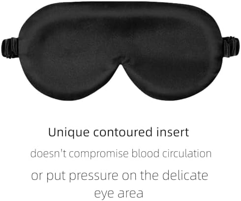 ALASKA BEAR Sleep Mask with Silk-Covered Headband for Hair Care, Silk Eye Mask Comfortable Scrunchy Band Over Ears (Built-in Contour Insert, Luxury 22 Momme) - Image 2