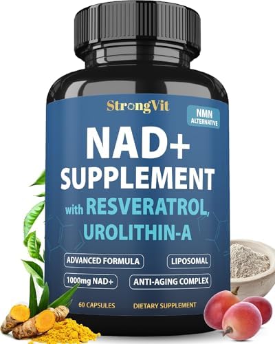 NAD Resveratrol Supplement for Women & Men. Support Cellular Health, Energy by Strongvit