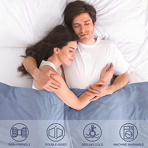 EXQ Home Weighted Blanket Cover 60x80 -Queen Size Premium Soft for Weighted Blanket with Zipper,Machine Washable Duvet Cover (Dark Blue,Duvet Cover Only) - Image 6