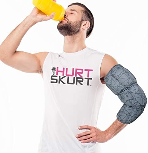 HurtSkurt® Premium Ice Therapy Sleeve – Blackout Large – Stretch-Fit Wearable Cold Compression Wrap for Knee, Leg, Elbow & Ankle Recovery, Durable, Machine Washable, Stays Cold Longer by HurtSkurt