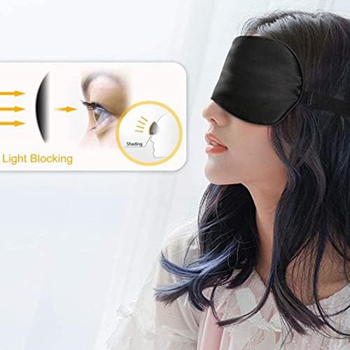MAXFEEL 25 Momme 100% Mulberry Silk Sleep Mask For Men Women,Super Smooth Eye Cover for Sleeping With Adjustable Strap,Eye Shade Blindfold, Blocks Light,Gender-Neutral (Black) - Image 4