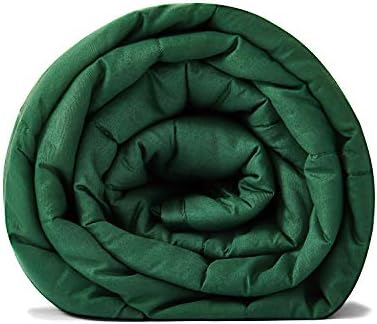 TONGDADA California King Size Weighted Blanket | 90''x108'',40lbs | Perfect for Couples,Designed for Heavy Weight Enthusiasts | Premium Cotton Material with Glass Beads | Dark Green by TONGDADA