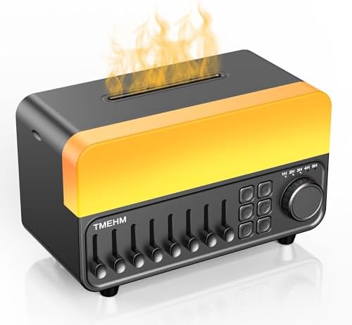 TMEHM 4-in-1 White Noise Machine with Flame Aroma Diffuser by TMEHM