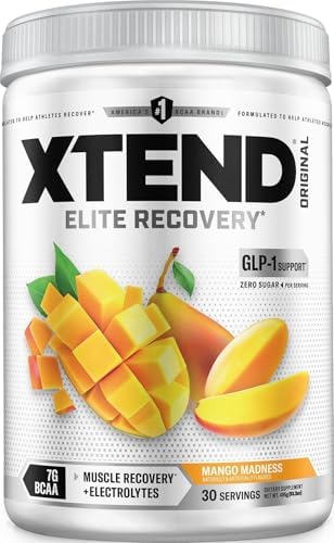 Xtend Original BCAA Powder with Zero Sugar, Mango Madness, 30 Servings by Xtend