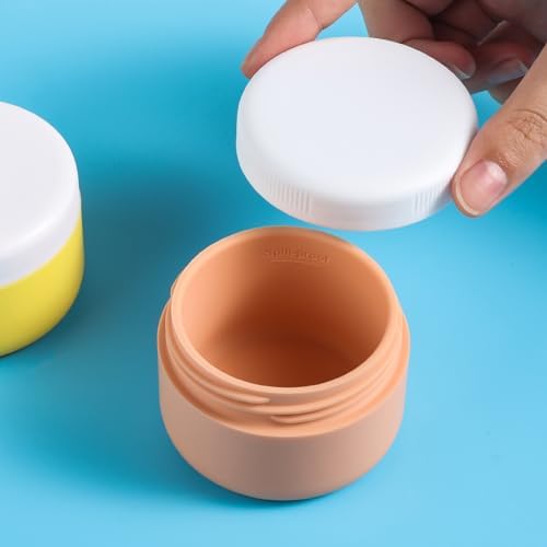 Kuangre Travel Containers for Toiletries, Silicone Cream Jars BPA-Free, Leak-proof 2oz Travel Size Containers, Portable Size Silicone Jars with Lid for Cosmetic Face Hand Body Cream (4 Pack) - Image 3