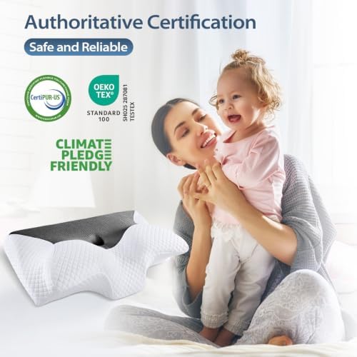 HOMCA Cervical Pillow, Ergonomic Memory Foam Neck Pillow for Pain Relief - Image 7