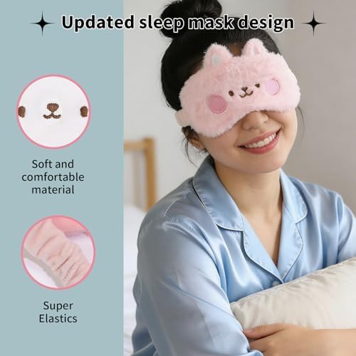PERFECTSIGHT Sleep Eye Masks, Cute Sleep Eye Cover Lightweight Adjustable Eyeshade Mask Cover for Women Men Sleep Travel Nap, Bunny - Image 5