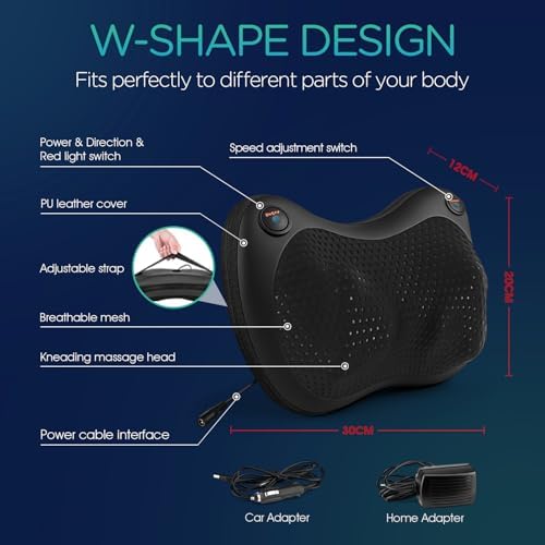 VOYOR-HEALTH Shiatsu Neck and Back Massager with Heat for Home, Car, Office - Image 6