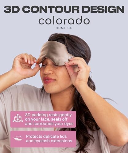 SUNDAYSILKS™ 3D Contoured Silk Sleep Mask | Padded Silk Eye Mask with Eye Cups for Lash Extensions | Blackout, Organic for Women & Men, Perfect for Travel, Slip-Free Deep Sleeping, Antifaz para Dormir - Image 4