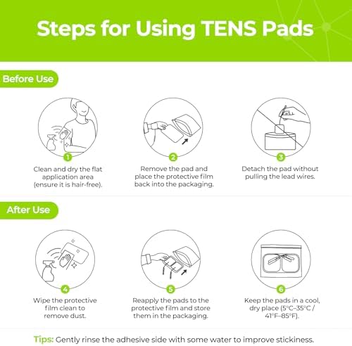 AUVON TENS Unit Pads Electrode Patches 20 Pcs, Upgraded Self-Stick, 2"x2" - Image 7