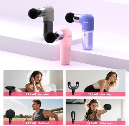 HEYCHY Mini Massage Gun, Deep Tissue Portable Percussion Muscle Massager - Image 5