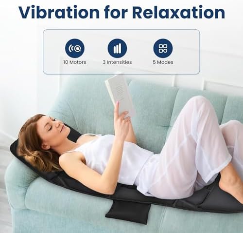 COMFIER Full Body Massage Mat with Heat, 10-Motor Vibration Back Massager - Image 2