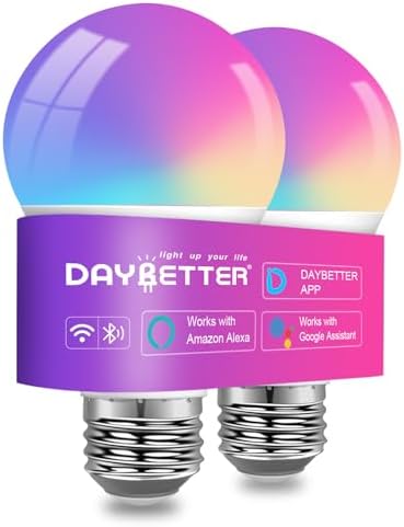 DAYBETTER A19 E26 Smart Light Bulbs,Compatible with Alexa & Google Home by DAYBETTER