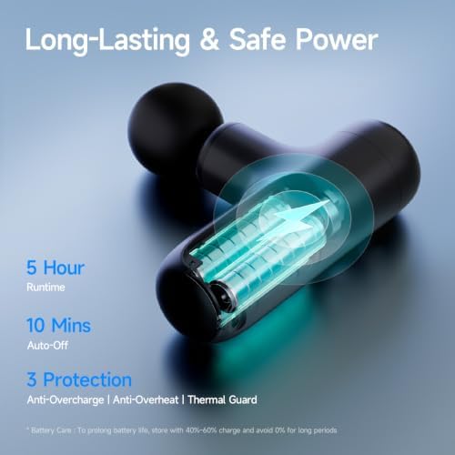 HEYCHY Super Mini Massage Gun Deep Tissue Portable Muscle Massager, 3000RPM - Image 5