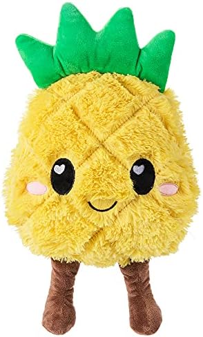 Pineapple Microwavable Unscented Heating Pad for Women and Kids- Cute Soft Cozy Pillow Plush Heatable Warm Stuffed Animals - Kawaii Hot and Cold Plushie Food Toy - Pineapple Gifts for Girls and Boys by HappyFuel