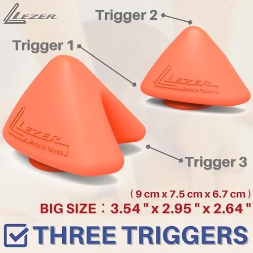LEZER Large Trigger Massage Point, Manual Massage Ball, Muscle Knot Release Tool, Deep Tissue Relief, Hip Flexor Iliacus Back Psoas Hand Foot Myofascial Physical Therapy, 3.5 inｘ3 in, Orange - Image 2