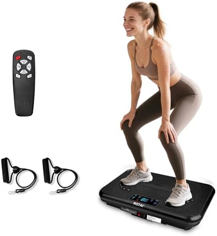 ROTAI Vibration Plate Exercise Machine for Lymphatic Drainage Massager & Weight Loss, 400 lbs Capacity Whole Body Vibrating Shake Plate Workout for Women and Men by ROTAIPROFESSIONALMASSAGER