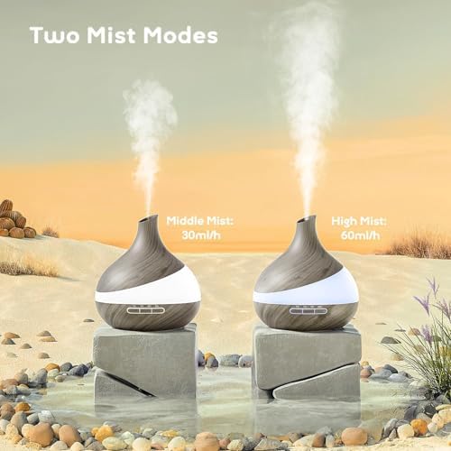 HJTHJT 500ML Essential Oil Diffuser for Home: 14 Color LED Humidifier - Image 2