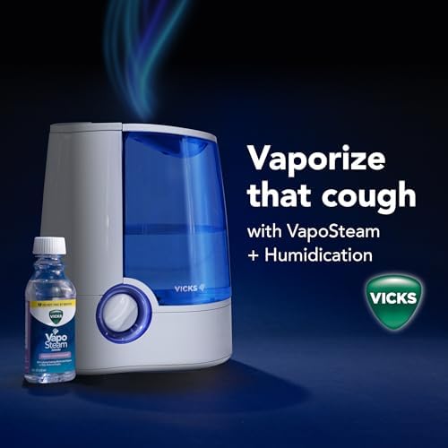 Vicks Warm Mist Humidifier Filter‑Free 1 Gal Tank,Auto Shut‑Off,Night Light,VapoPad and VapoSteam Compatible,(Pack of 2) - Image 6