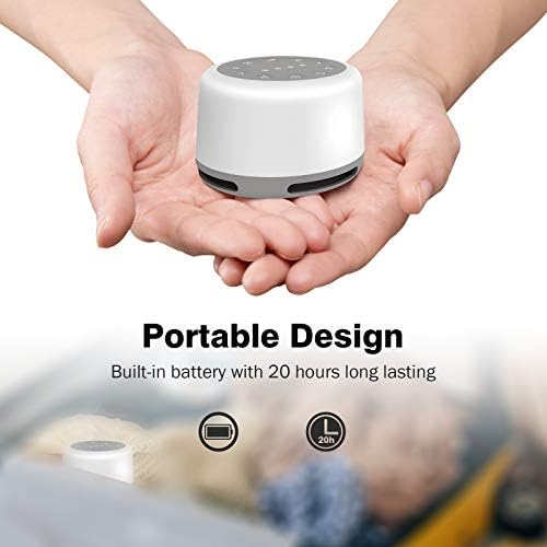 Sleep Sound Machine 24 Natural Soothing Sounds 7 Color Breathing Lights and Night Light with Timer Memory Feature Rechargeable Portable White Noise Machine for Baby Kids Adults - Image 4