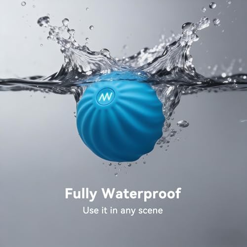 2.4" Mini Electric Vibrating Massage Ball, 10-Speed Fitness Yoga Massage Roller for Palm, Hand, Foot, Leg, Neck, Back, Multi-Directional Massage Ball (Blue) - Image 2