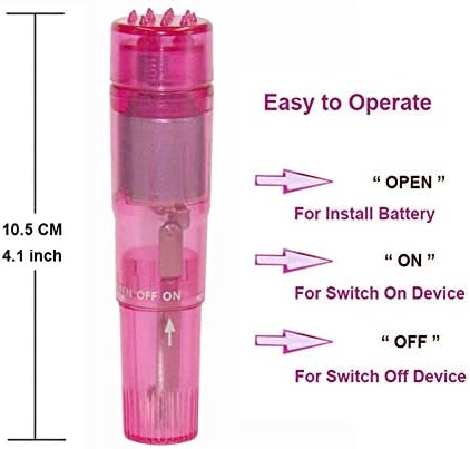 Mini Handheld Massager Pen with 4 Heads for Face, Neck, Head,Back Blue Pink - Image 5