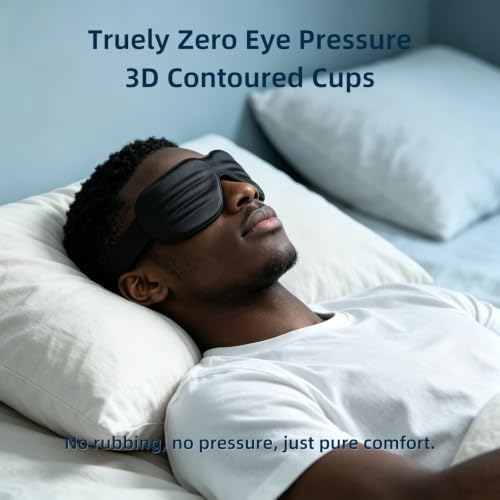 Sleep Mask for Sleeping, Zero Pressure 3D Blackout Eye Mask - Image 4