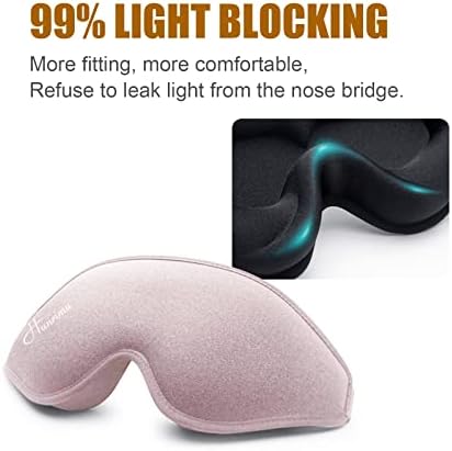 Sleep Eye Mask for Women Men, Soft and Comfortable Night Eye Mask for Sleeping, 3D Blockout Eye Cover for Travel, Blindfold with Adjustable Strap (Pink) - Image 3