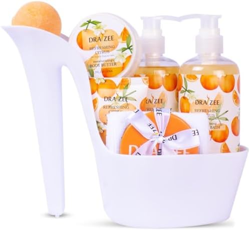 Draizee Heel Shoe Spa Gift Basket for Women, 8 Pc Citrus Scented by Draizee
