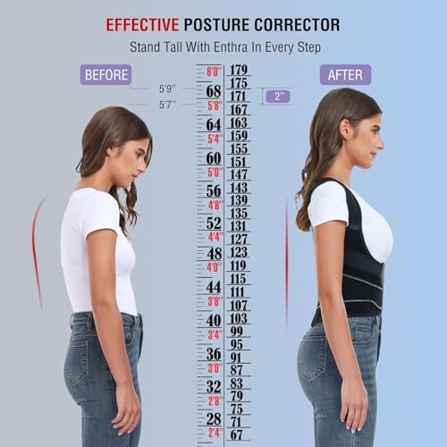 Back Brace Posture Corrector for Women and Men with Spine Vertical Alignment System, Lower Back Pain Relief, Back Straighter Instant Posture Corrector - Scoliosis (Black, XX-Large) - Image 2