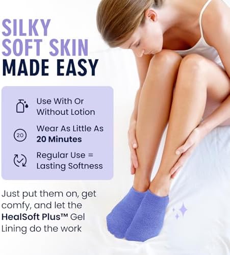 Dr. Frederick's Original Moisturizing Gel Socks, Purple Paradise, 1 Pair - Image 6