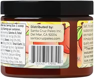 Santa Cruz Paleo Electrolyte Powder, Peach Lemonade Flavor, Sugar Free Hydration Drink Mix with Himalayan Pink Salt, Sea Salt, Magnesium Glycinate, Potassium Chloride, Sweetened with Stevia, 30 Srvgs - Image 6