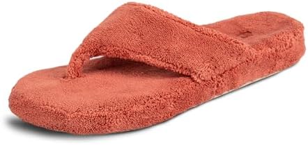 Acorn Women's Spa Thong Slippers with Cloud Contour Comfort - Arch Support and Plush Fluffy Terry Lining, Perfect for Beach, Camping, Poolside, or Bathroom Wear by AcornFootwear