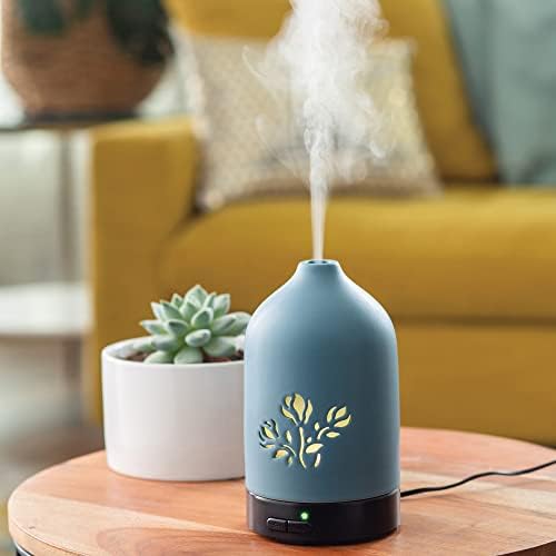 Airome Magnolia Flower Medium Essential Oil Diffuser|100 mL Humidifying Ultrasonic Aromatherapy Diffuser 8 Colorful LED Lights, Intermittent & Continual Mist, Auto Shut-Off - Image 3