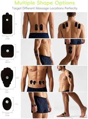 20 Pack TENS Unit Electrode Pads with Wire Cable Combination Set. Reusable Premium Hydrogel Self-Adhesive TENS Unit Replacement Pads, Compatible with Belifu, AVCOO, NURSAL, TENS 7000, AUVON, Neocarbon - Image 2